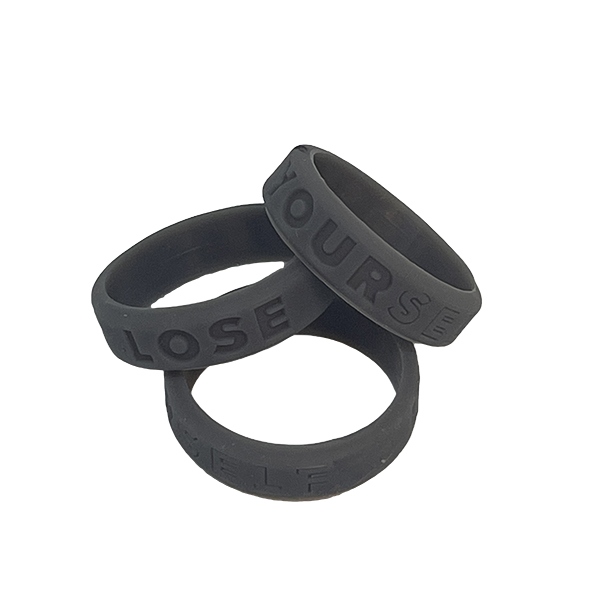LYS Engraved Silicone Ring Gray Small