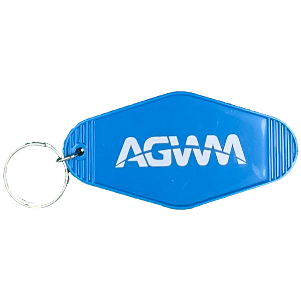 AGWM Vintage Key Ring Cornflower Blue