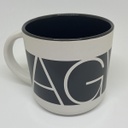 AGWM White Mug Gray Band