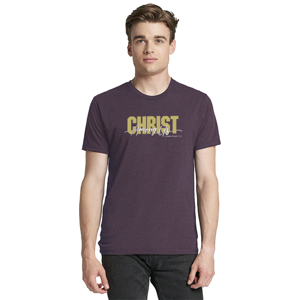 Christ Among Us Small T-shirt Cloud Purple