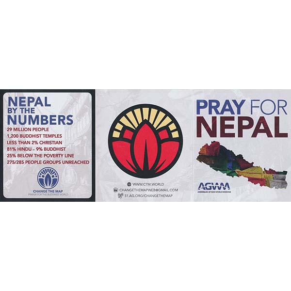 CTM Pray for Nepal Tri-fold Pkg 25