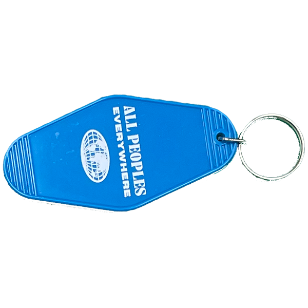 AGWM Vintage Key Ring Cornflower Blue