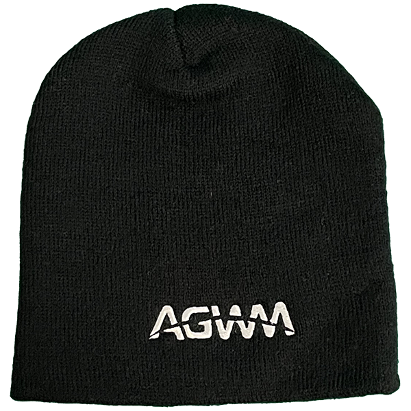 AGWM Knit Black Beanie