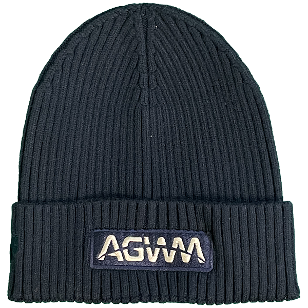 AGWM Cuffed Knit Navy Beanie