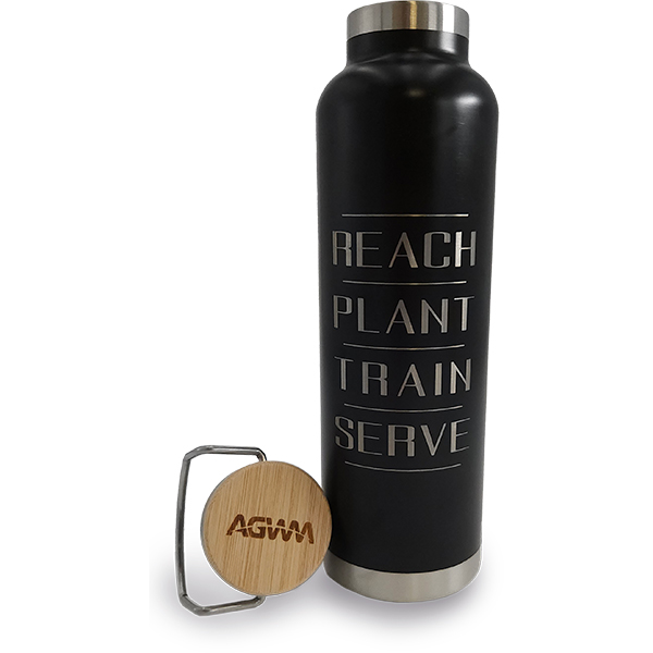 AGWM Bamboo Top Bottle 22 oz. Black