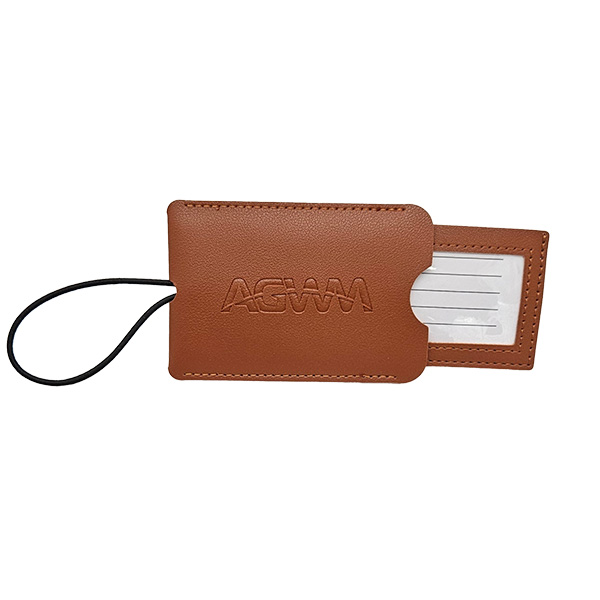 AGWM Luggage Tag Pouch Brown