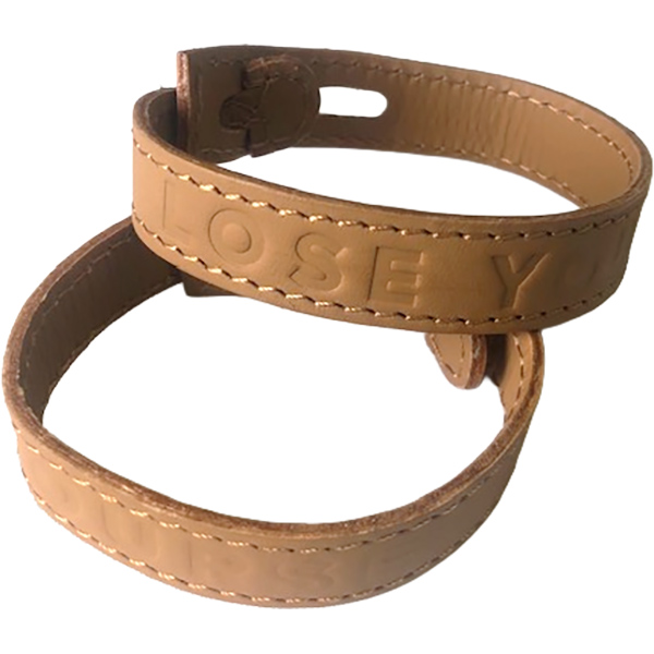 Lose Yourself Brown Leather Wrist Cuff