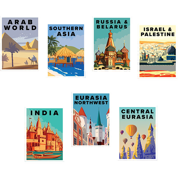 Eurasia Area Stickers pkg 7