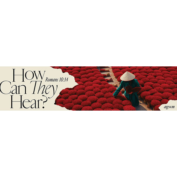 How Can They Hear 12x3 English Vinyl Banner