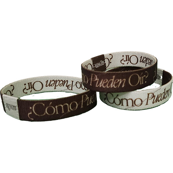 How Can They Hear Spanish Stretch Wristband 8" pkg 10