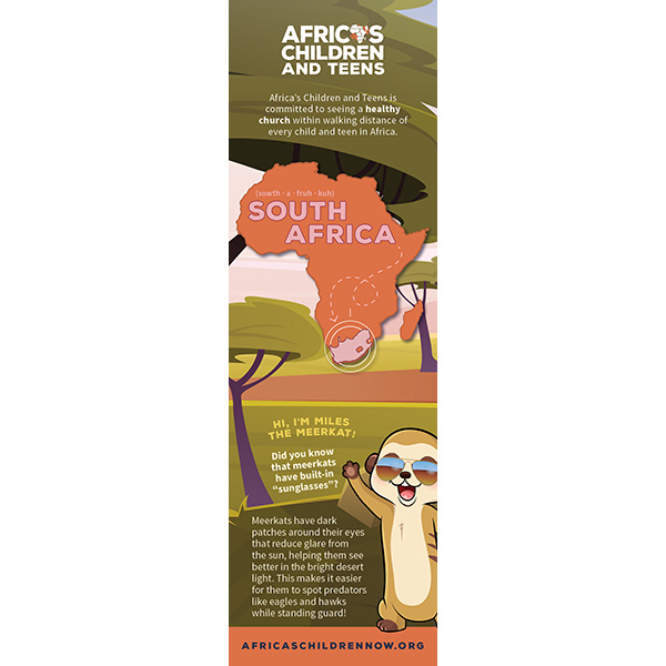 South Africa Kids Prayer Bookmark Pkg 25