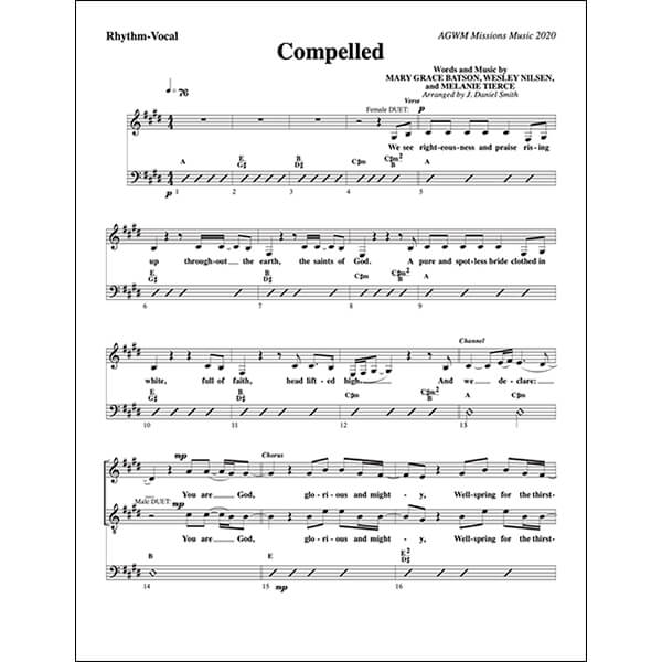 "Compelled" Lead Sheet (Music Book)