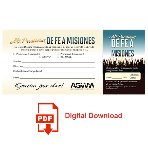 Download Generic Faith Promise Card Spanish