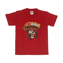 [712066] Red Youth Medium T-shirt Barnaby