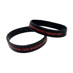 [718939] Change the Map Silicone Black Wristband Pkg 10