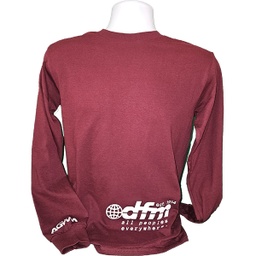 [720353] DFM Long Sleeve Tee Maroon S