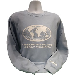 [720408] Globe Sweatshirt Light Blue M