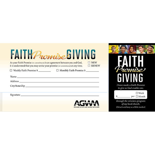 Compelled Faith Promise Card Pkg 50 AGWM